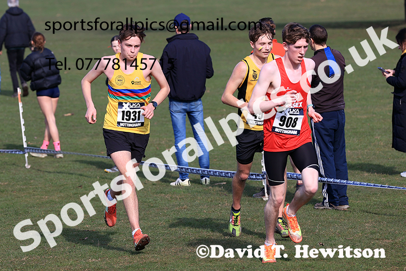 Mens under-20s 2025 UK CAU Inter Counties Cross Country Champs., Wollaton Park, Nottingham. Photo: David T. Hewitson/Sports for All Pics